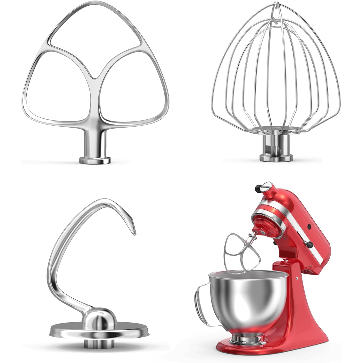 Kitchenaid Baking Set - Stainless Steel 3-Piece Mixer Attachment Set
