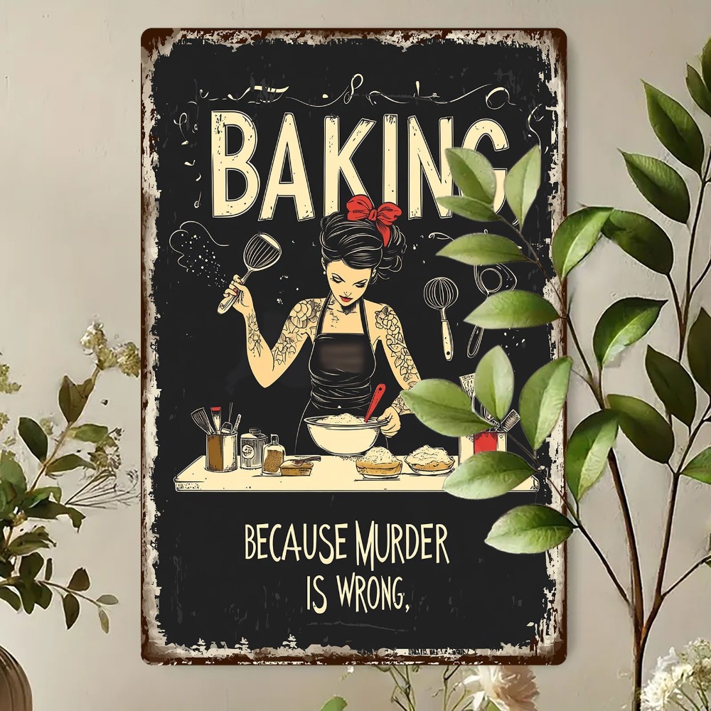 Kitchen Baking Corner - Vintage Metal Tin Sign Wall Art