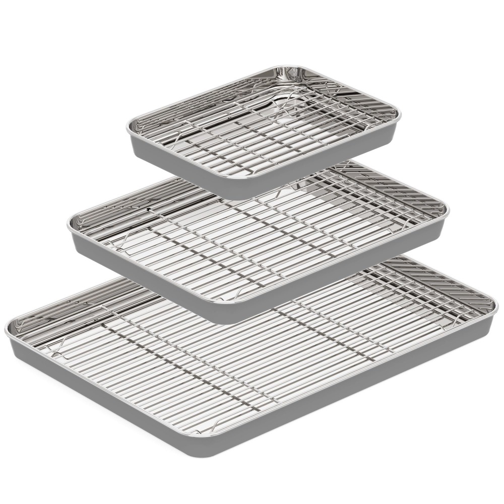 Kitchen Baking Rack - Stainless Steel Baking Sheet with Wire