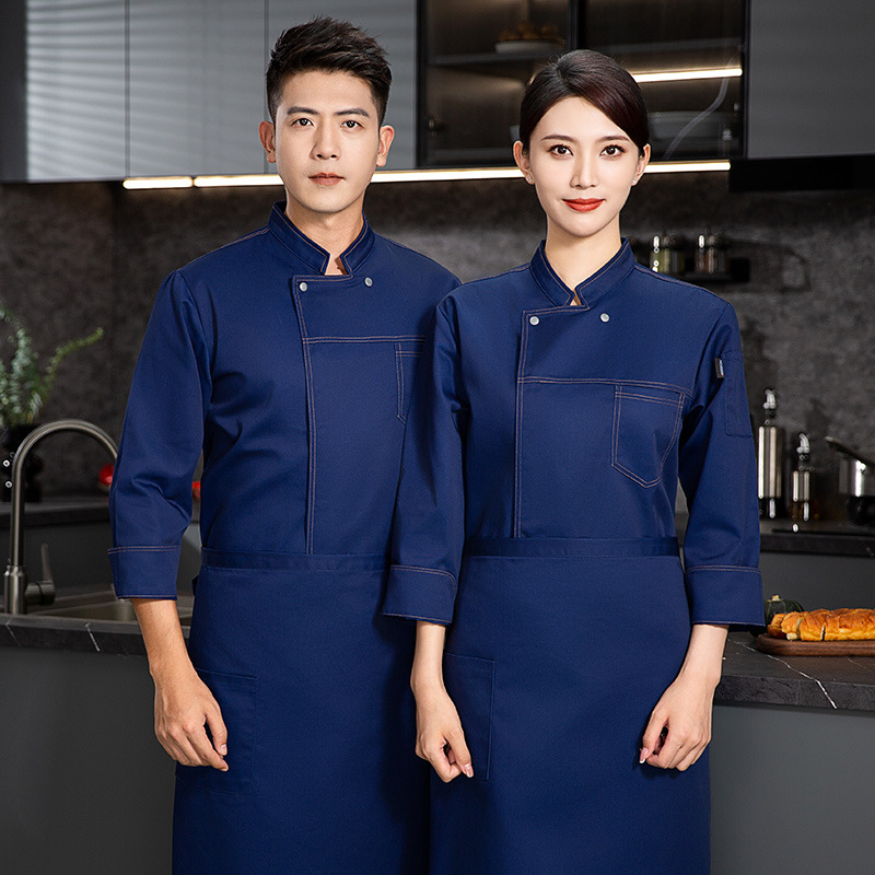 New Hotel Chef Uniform Long Sl - Kitchen Set Bakery avaliação e preço