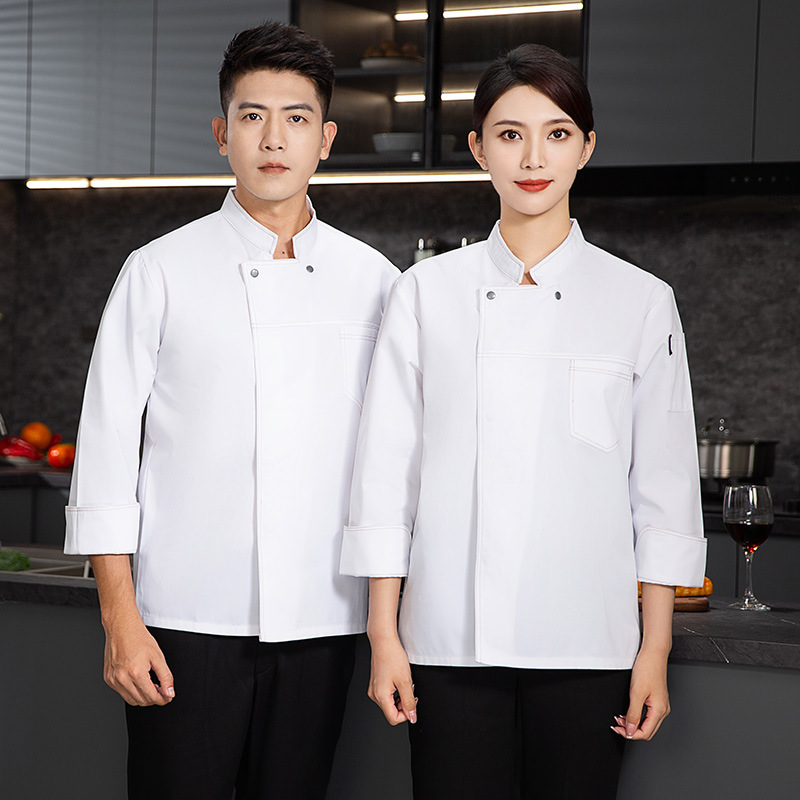 New Hotel Chef Uniform Long Sl - Kitchen Set Bakery avaliação e preço