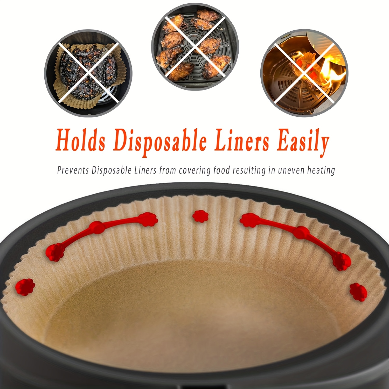 1/2Set Air Fryer Magnet Silico - Kitchen Paper For Baking avaliação e preço