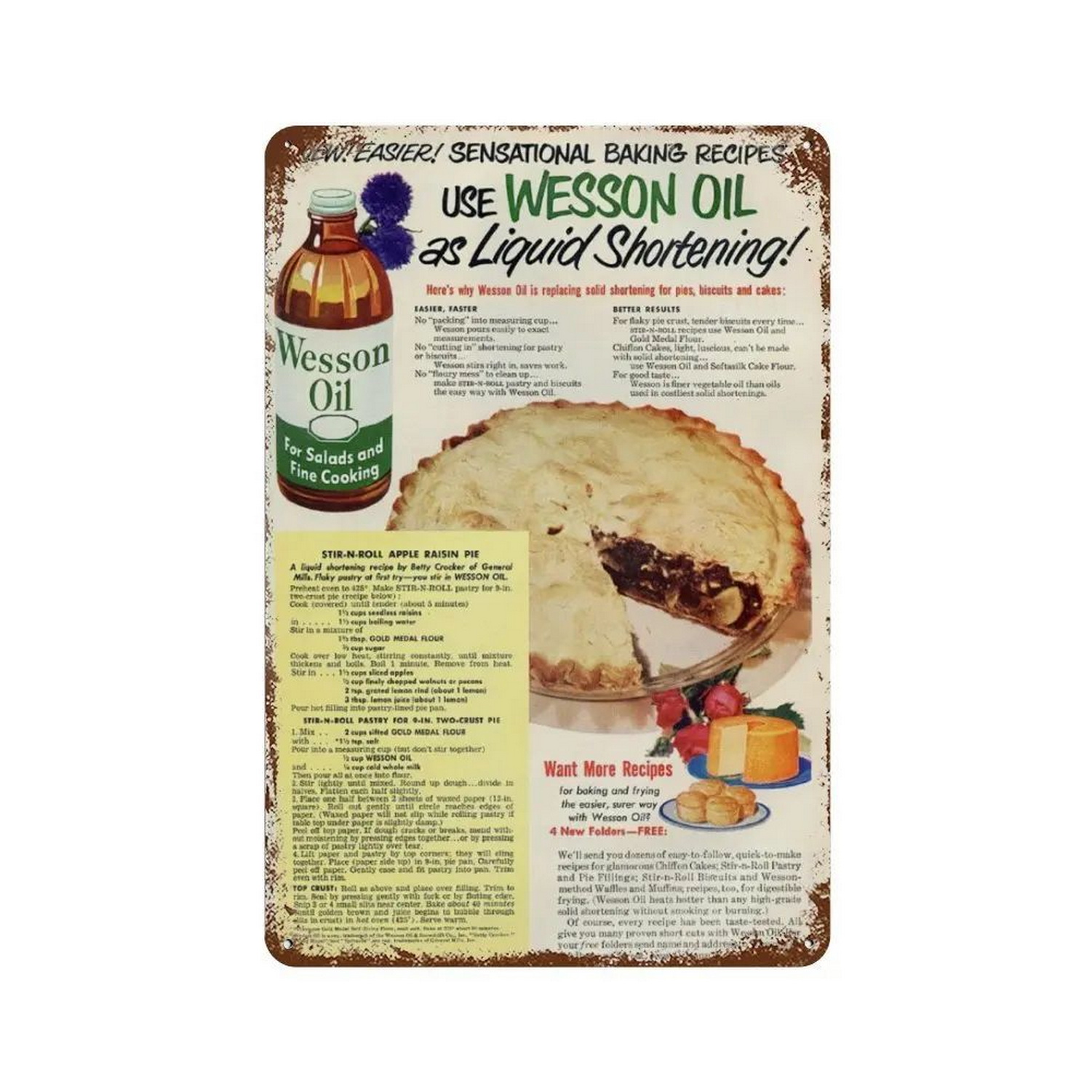 HD Tin Sign Vintage Bakery Des - Kitchen Set Bakery avaliação e preço