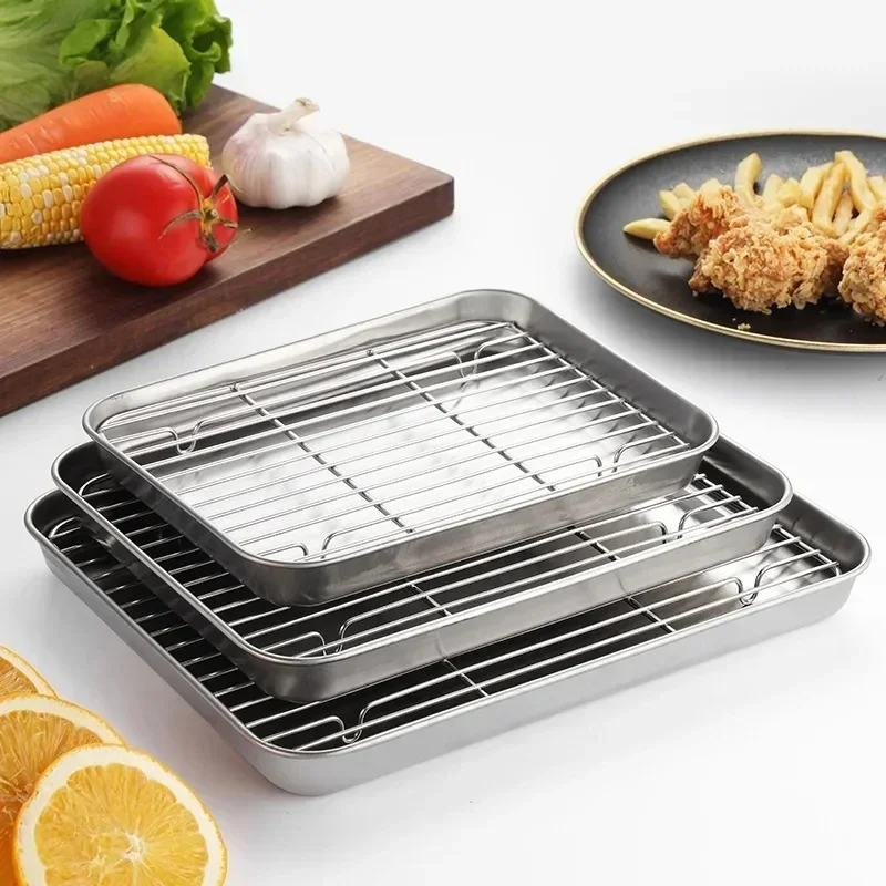 Stainless Steel Baking Pan Tra - Kitchen Baking Rack avaliação e preço