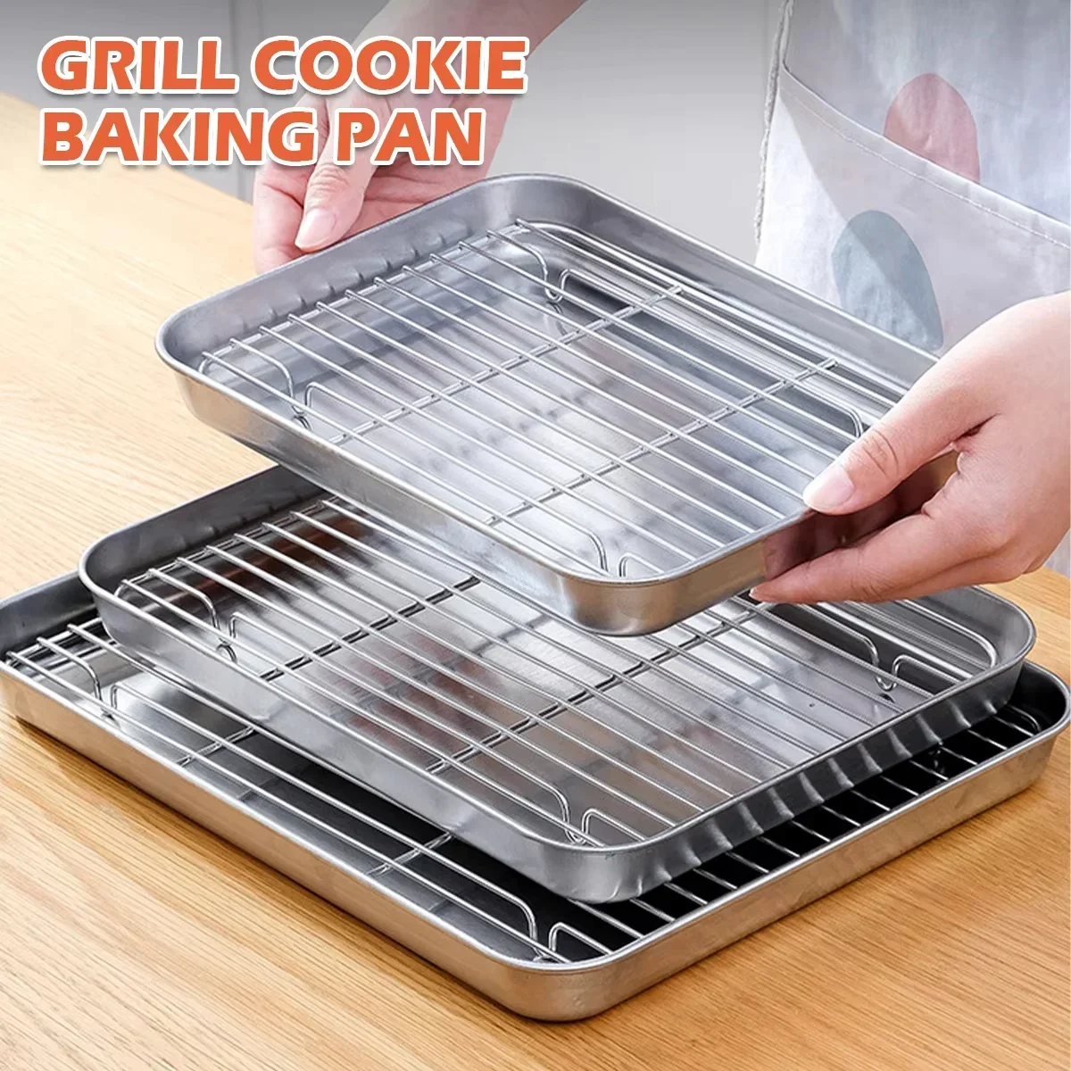 Stainless Steel Baking Pan Tra - Kitchen Baking Rack avaliação e preço