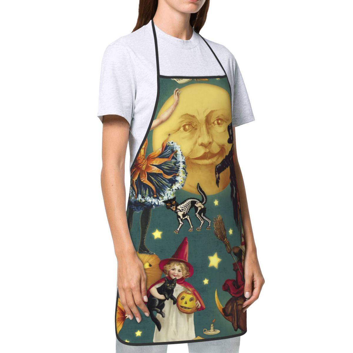 Vintage Halloween Ghosts Witch - Kitchen Witch Baking avaliação e preço