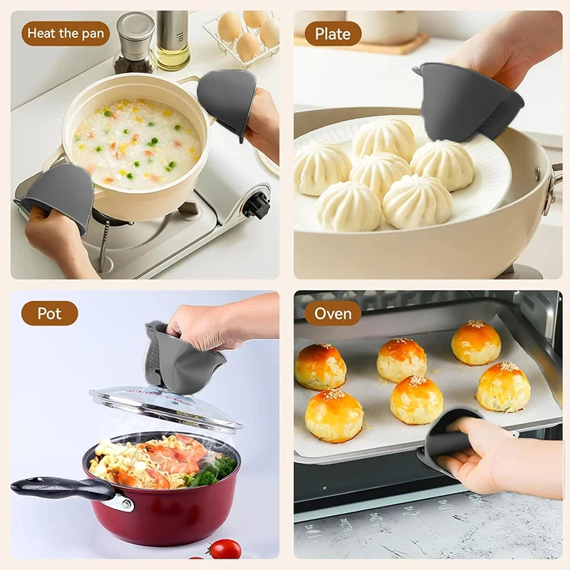 2pcs Mini Oven Gloves Silicone - Kitchen Baking Rack avaliação e preço
