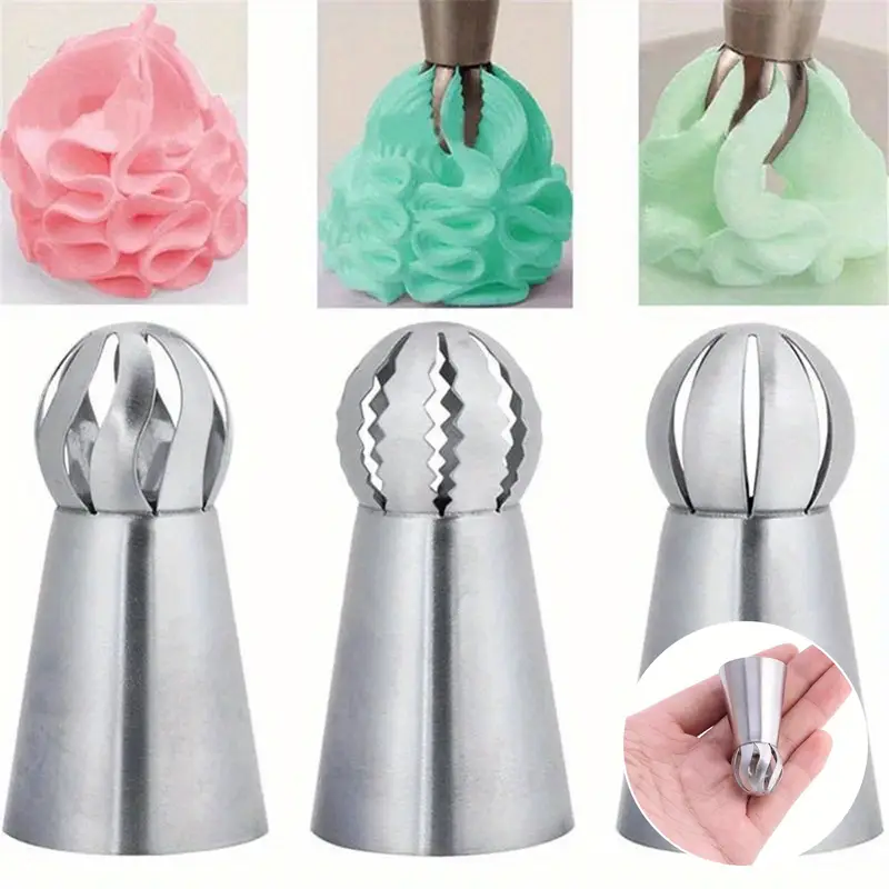 3pcs Stainless Steel Piping Ti - Kitchen Set Bakery avaliação e preço
