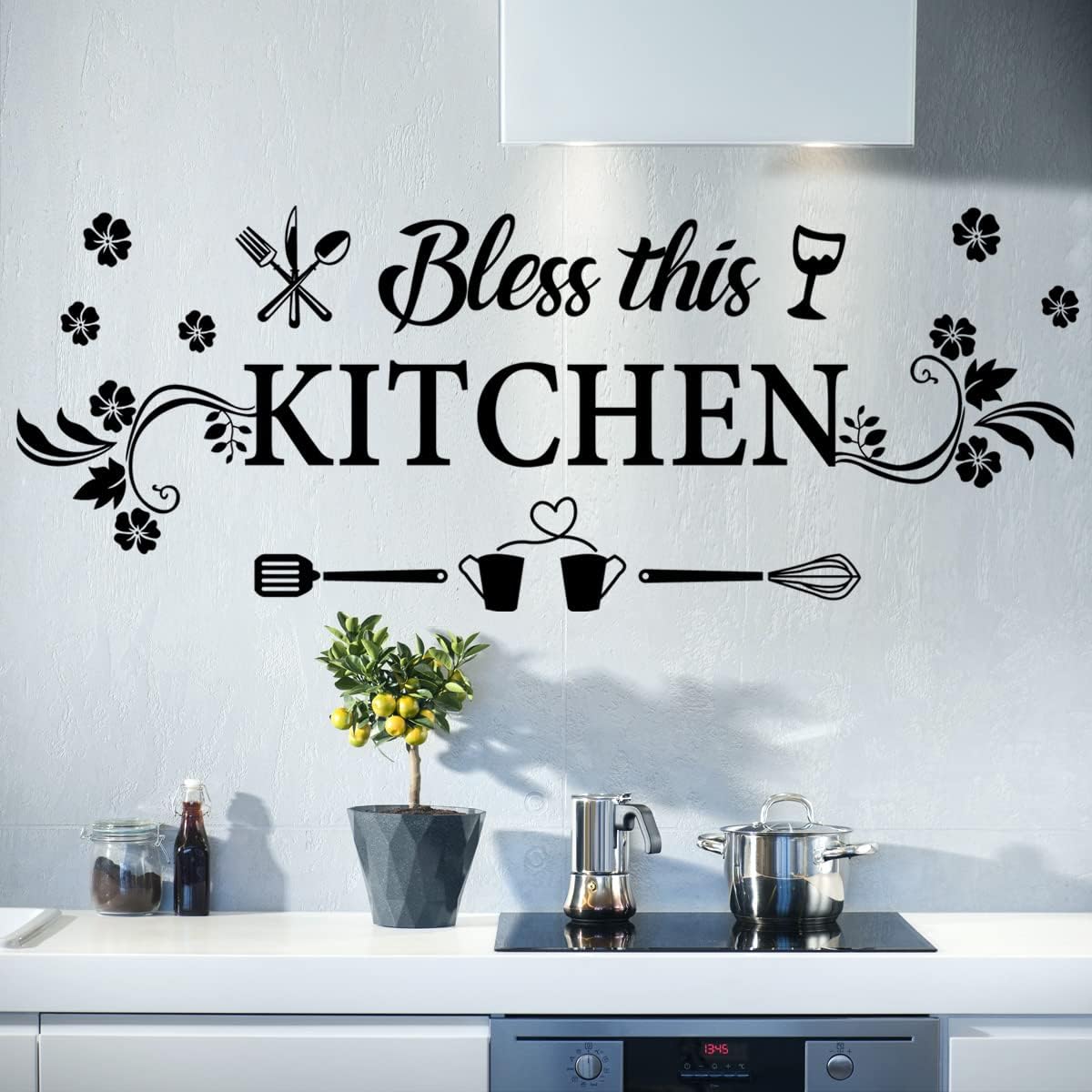 Bless This Kitchen Wall Decal  - Kitchen Paper For Baking avaliação e preço