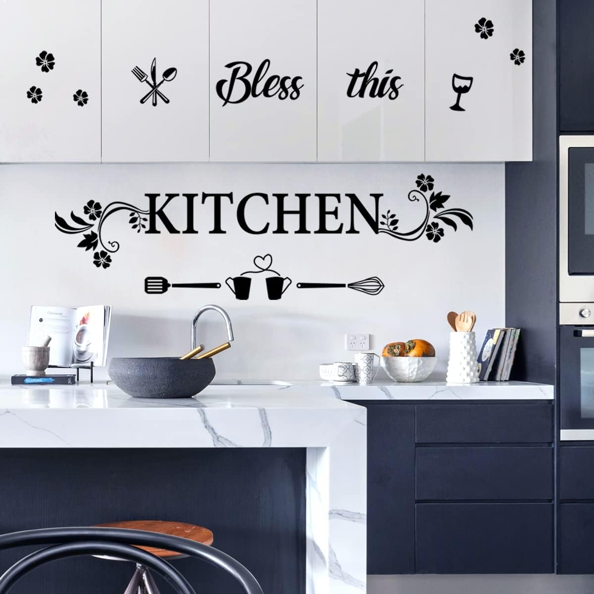 Bless This Kitchen Wall Decal  - Kitchen Paper For Baking avaliação e preço