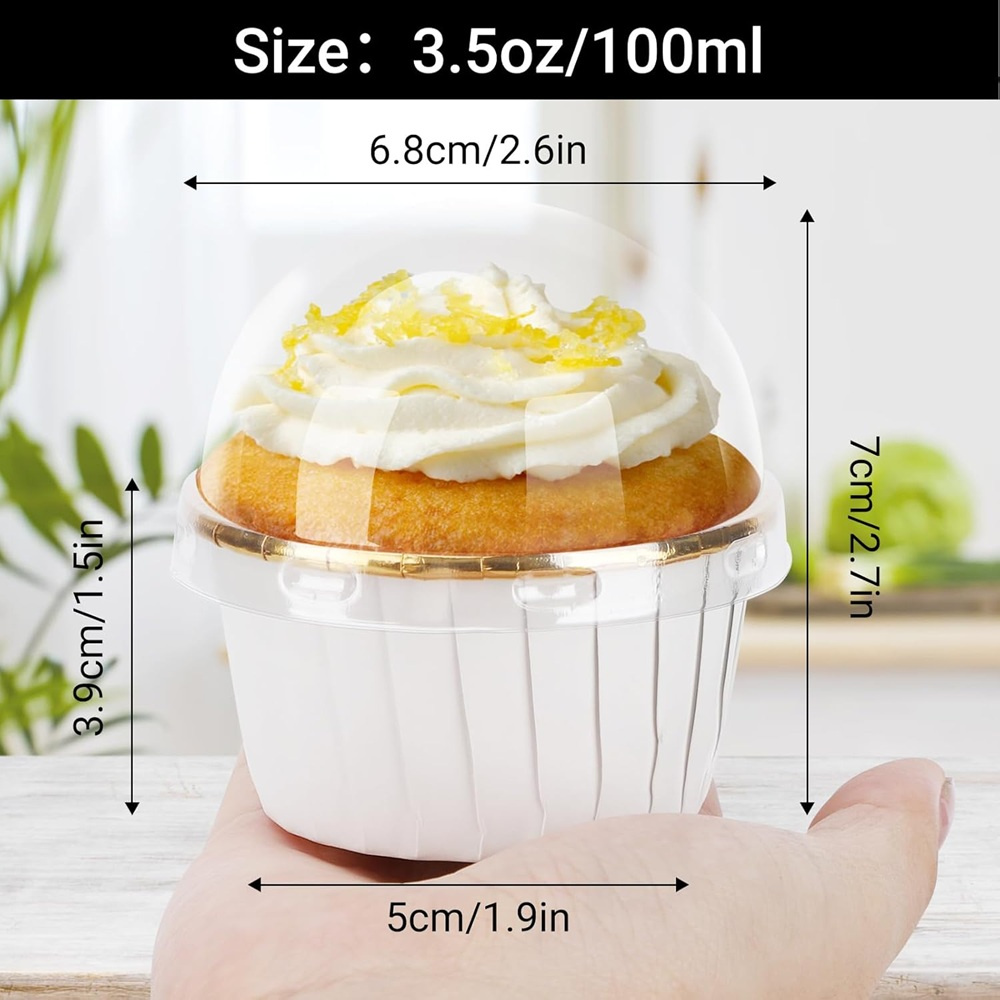 50 pcs Muffins Cup Paper Cupca - Kitchen Paper For Baking avaliação e preço