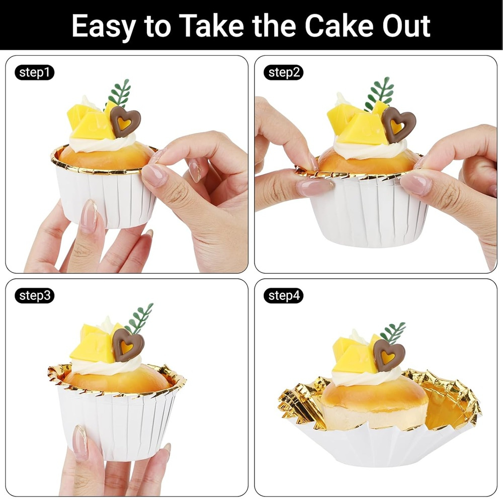 50 pcs Muffins Cup Paper Cupca - Kitchen Paper For Baking avaliação e preço