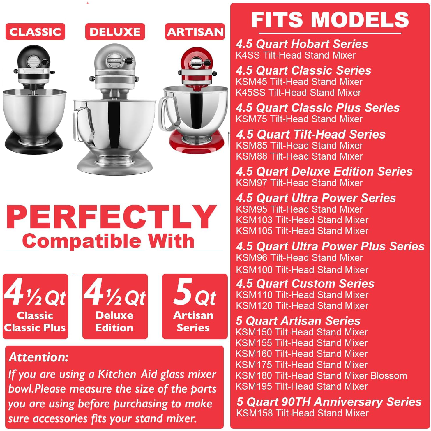Stainless Steel 3-Piece Mixer  - Kitchenaid Baking Set avaliação e preço