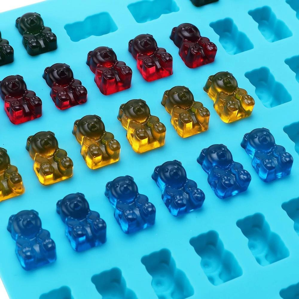 50Grids Gummy Bear Mold Silico - Kitchen Appliances For Baking avaliação e preço