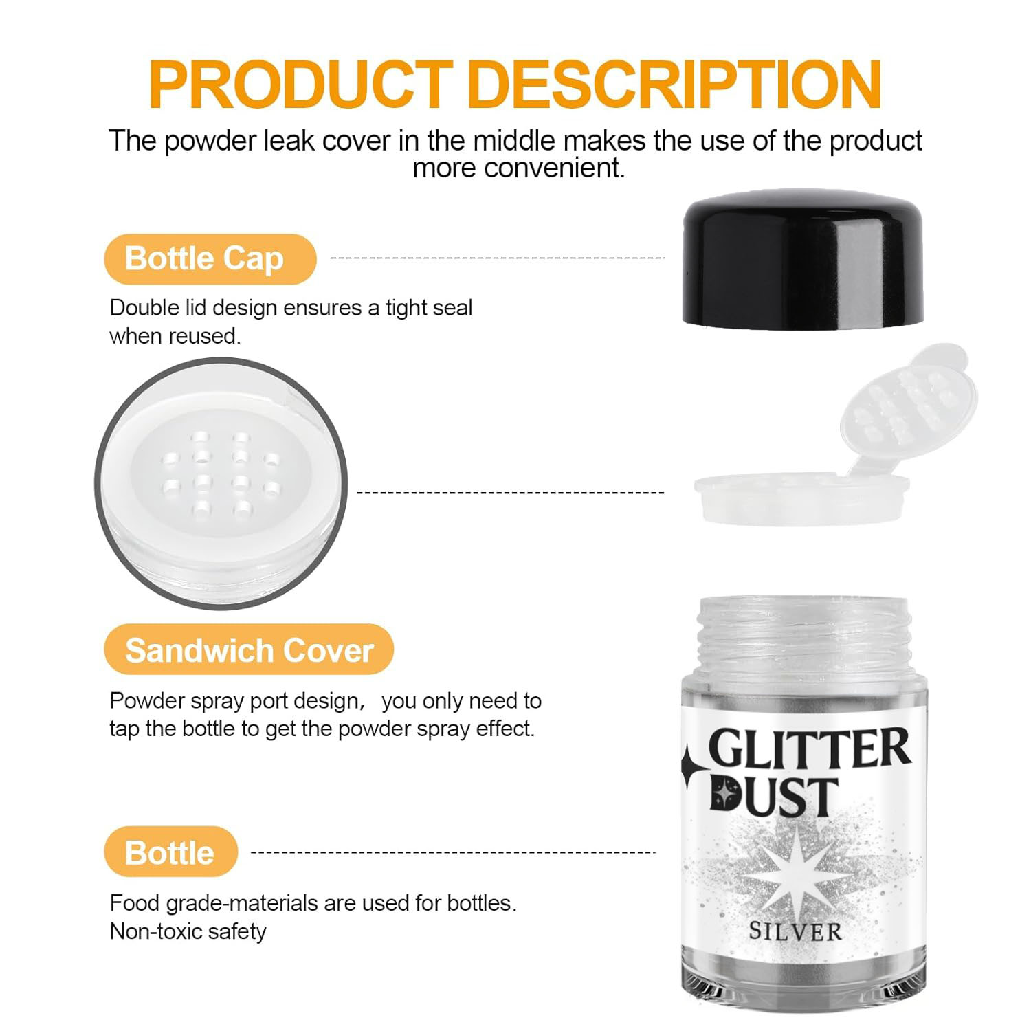 Glitter- Luster Dust Metallic  - Kitchen Baking Tools avaliação e preço