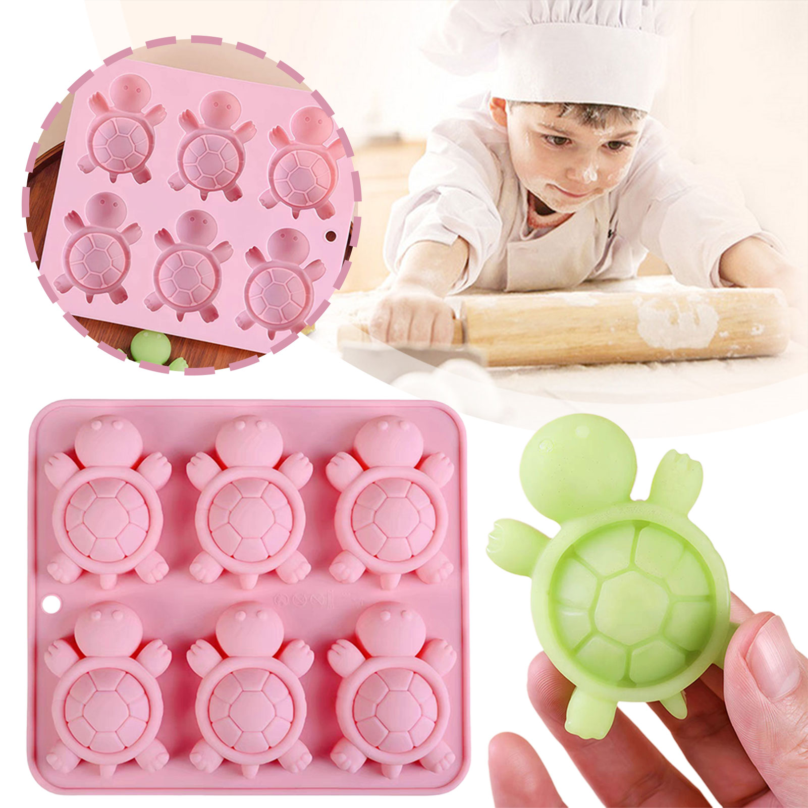 Turtles Ice Tray 3D Tortoises  - Kitchen Appliances For Baking avaliação e preço