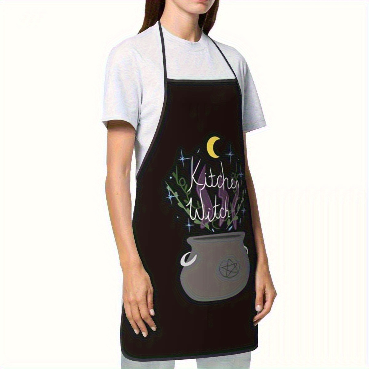 1pc Witch Kitchen Apron with C - Kitchen Witch Baking avaliação e preço