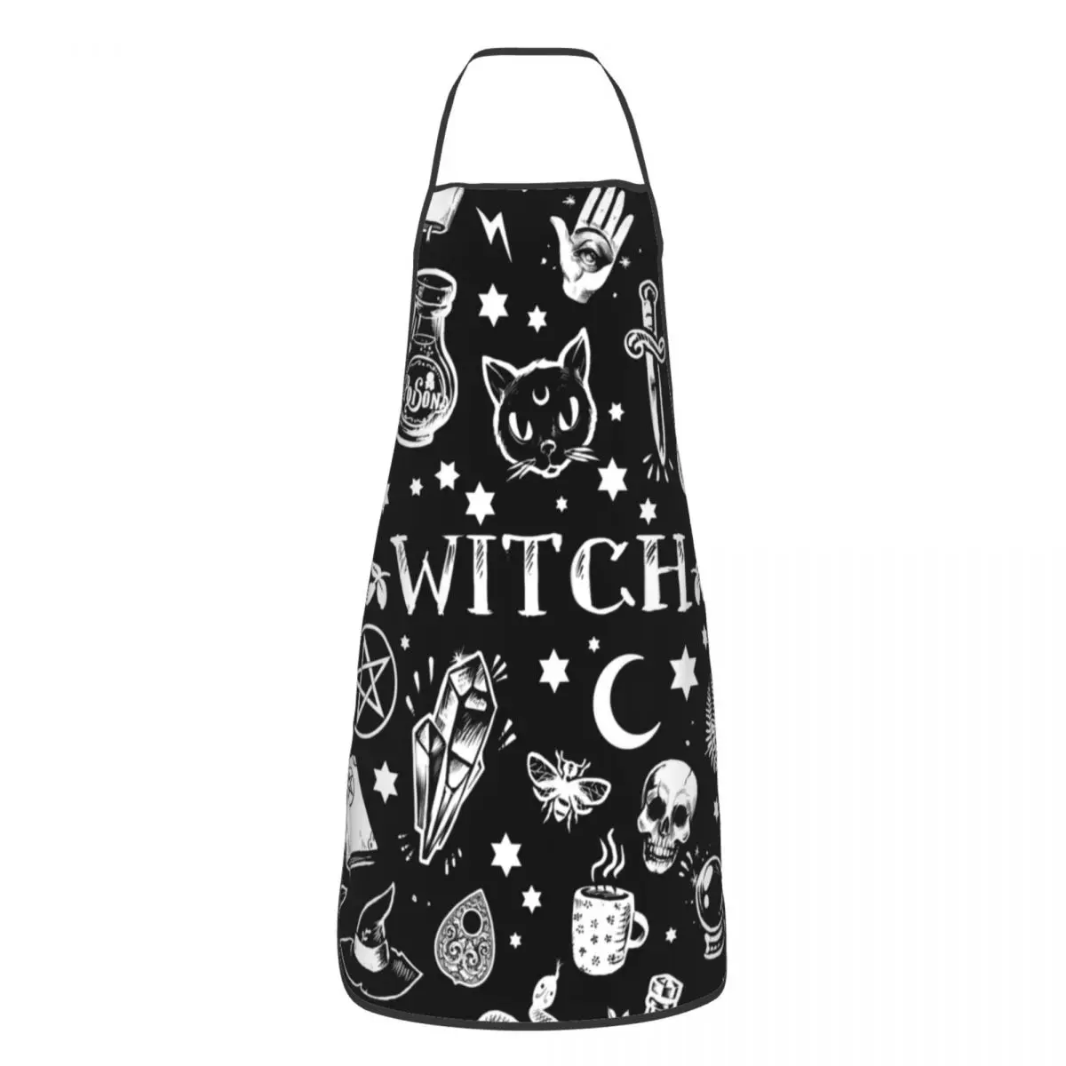 Witch Pattern Aprons Women Men - Kitchen Witch Baking avaliação e preço