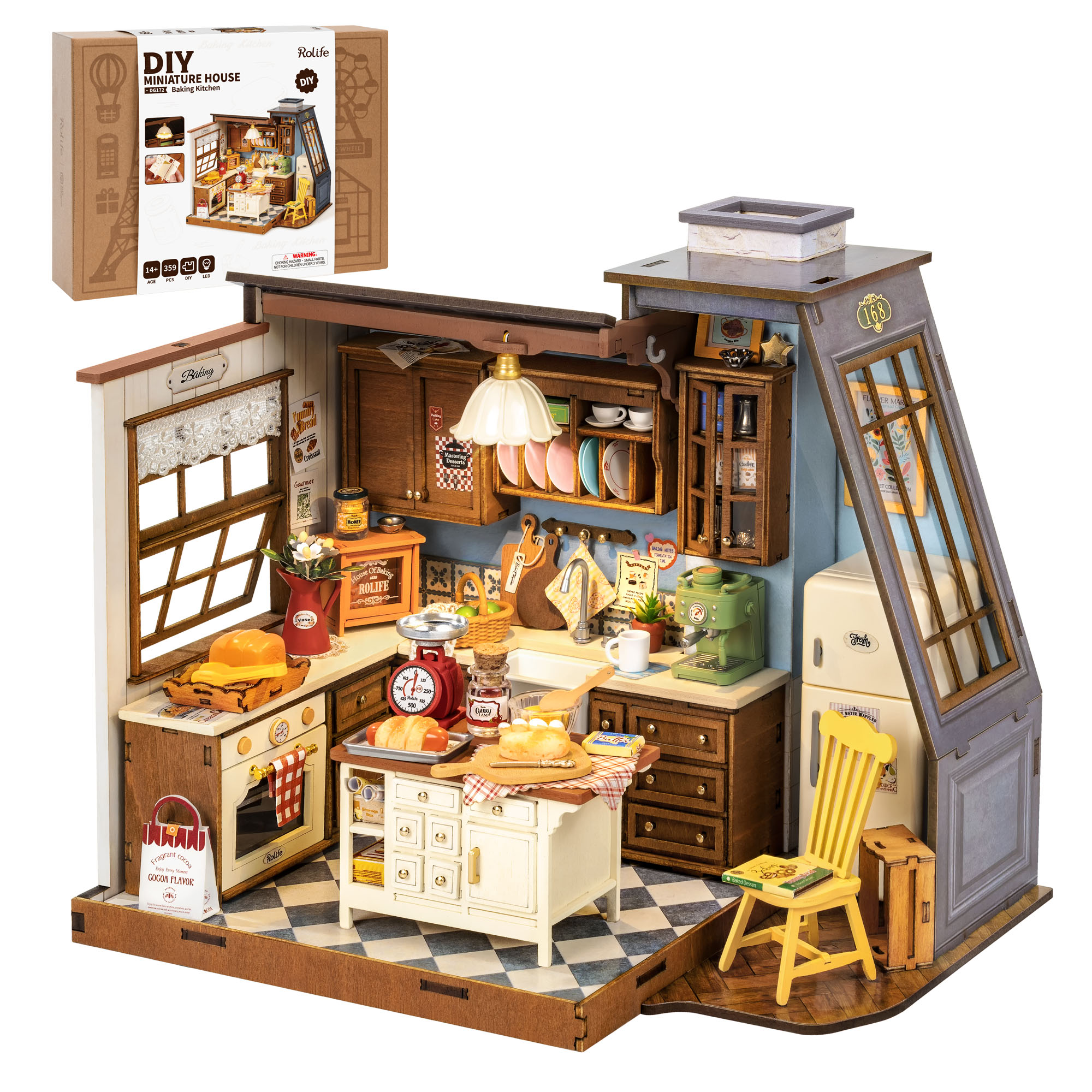 Rolife DIY Miniature House Kit - Baking Kitchen Dg172 avaliação e preço