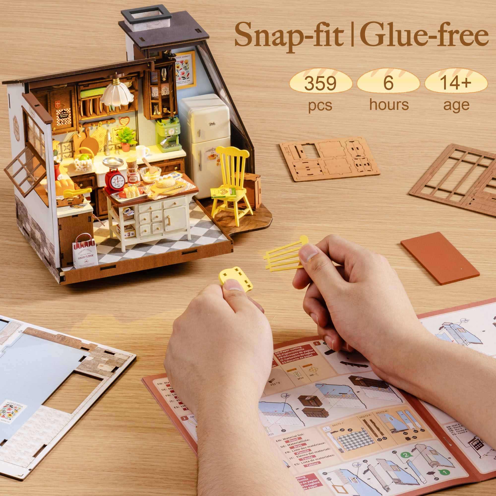 Rolife DIY Miniature House Kit - Baking Kitchen Dg172 avaliação e preço