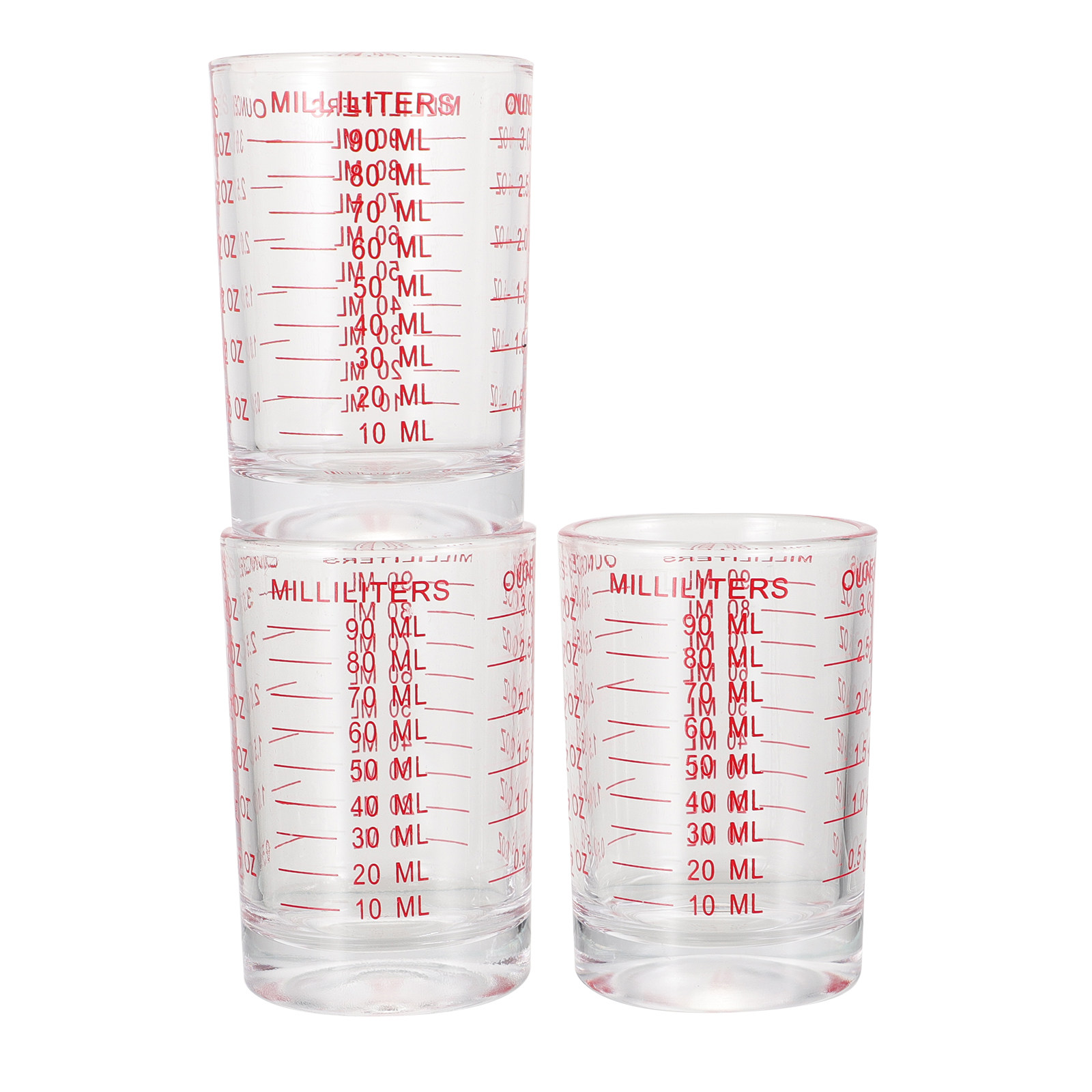 3Pcs Reusable Glass Measuring  - Kitchen Baking Tools avaliação e preço