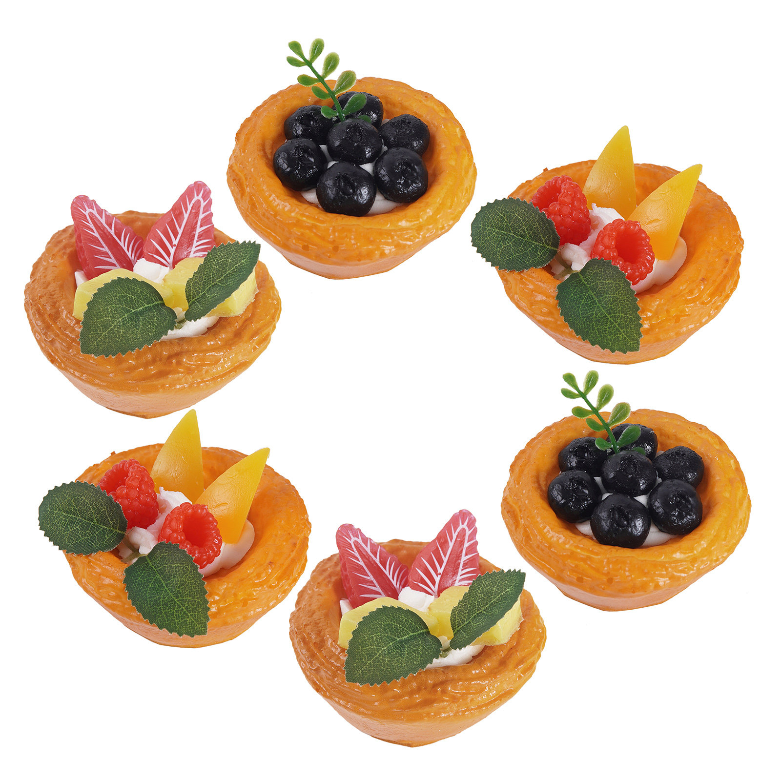 6Pcs Lifelike Egg Tart Food Mo - Kitchen Set Bakery avaliação e preço