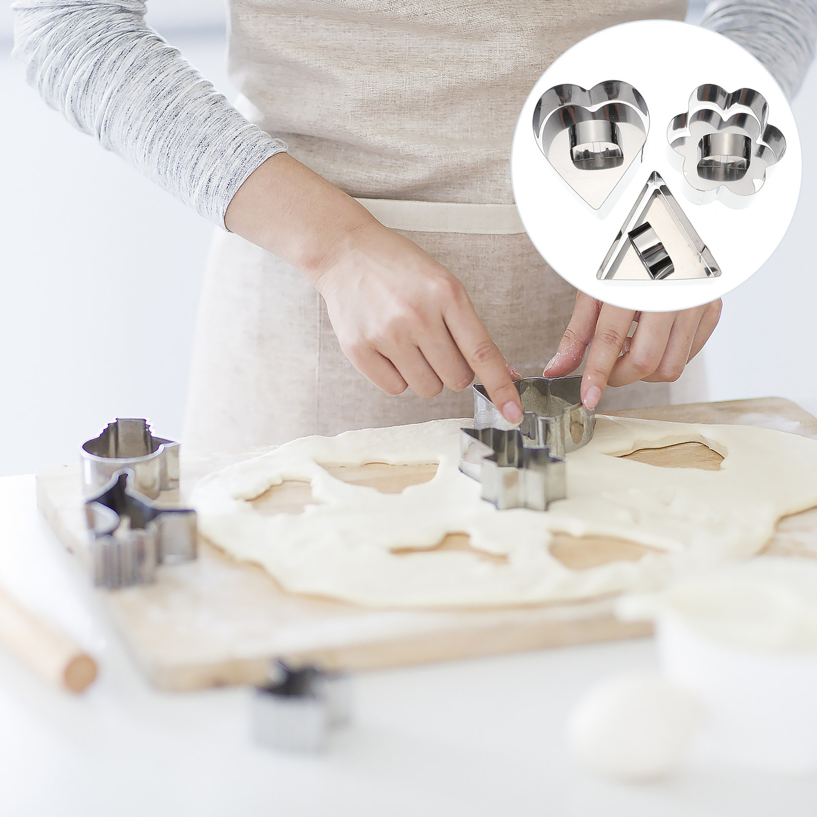 3Sets Stainless Steel Cookie M - Baking Kitchen Diy avaliação e preço