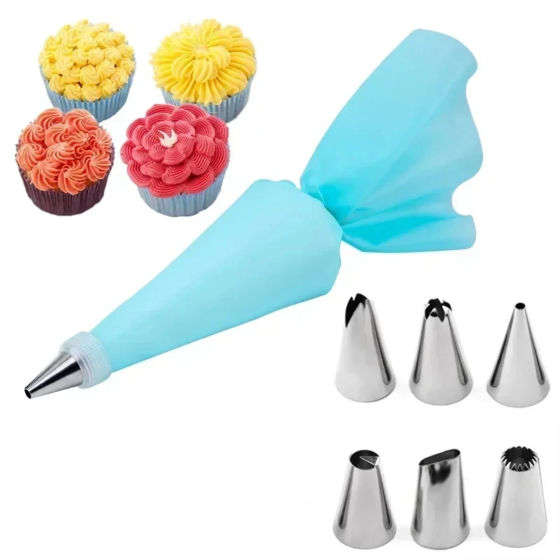 1-6Sets Pastry Bag And Stainle - Kitchen Set Bakery avaliação e preço