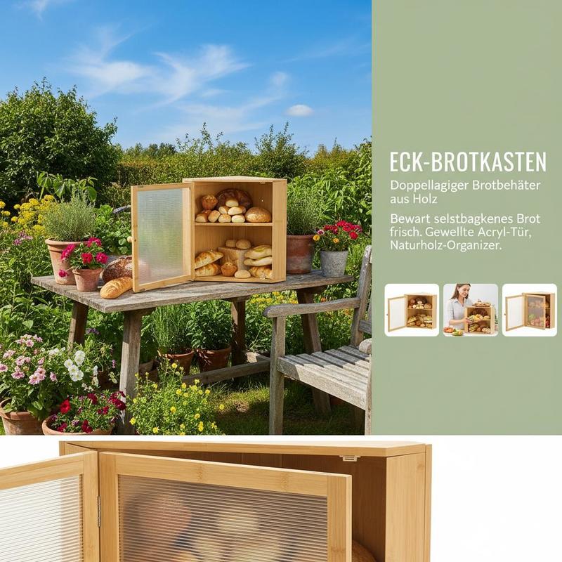 Corner Bread Box for Kitchen C - Kitchen Baking Corner avaliação e preço