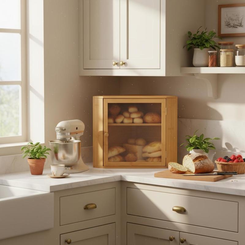 Corner Bread Box for Kitchen C - Kitchen Baking Corner avaliação e preço