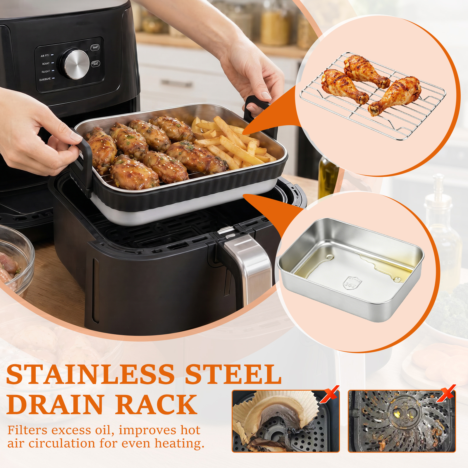Stainless Steel Baking Pan wit - Kitchen Baking Rack avaliação e preço