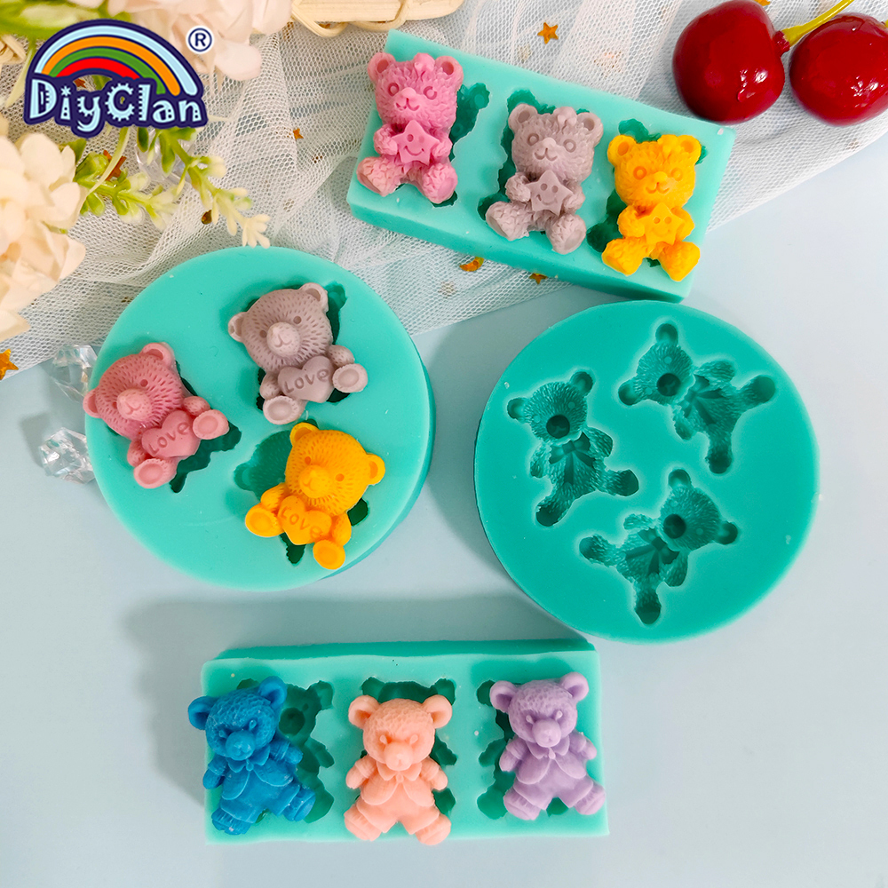Cute Mini Bear Silicone Mold F - Kitchen Appliances For Baking avaliação e preço