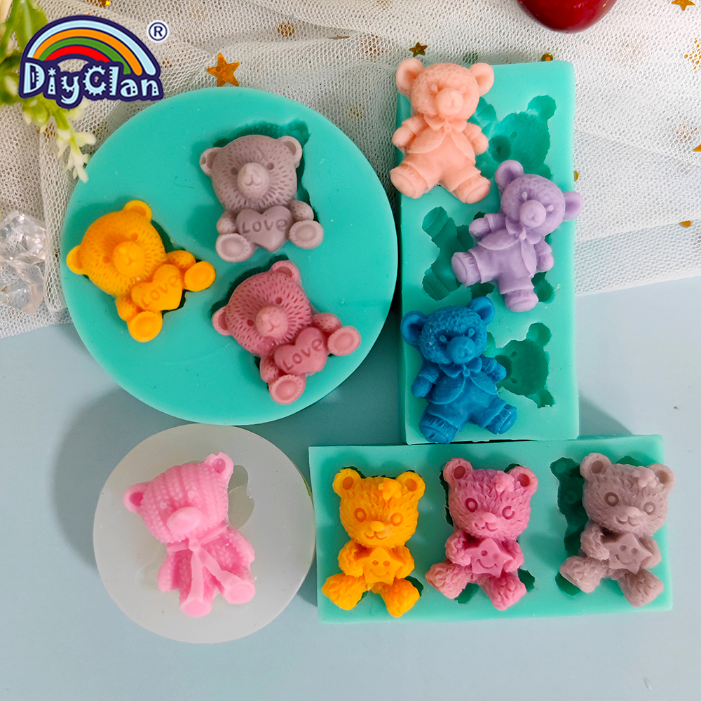 Cute Mini Bear Silicone Mold F - Kitchen Appliances For Baking avaliação e preço