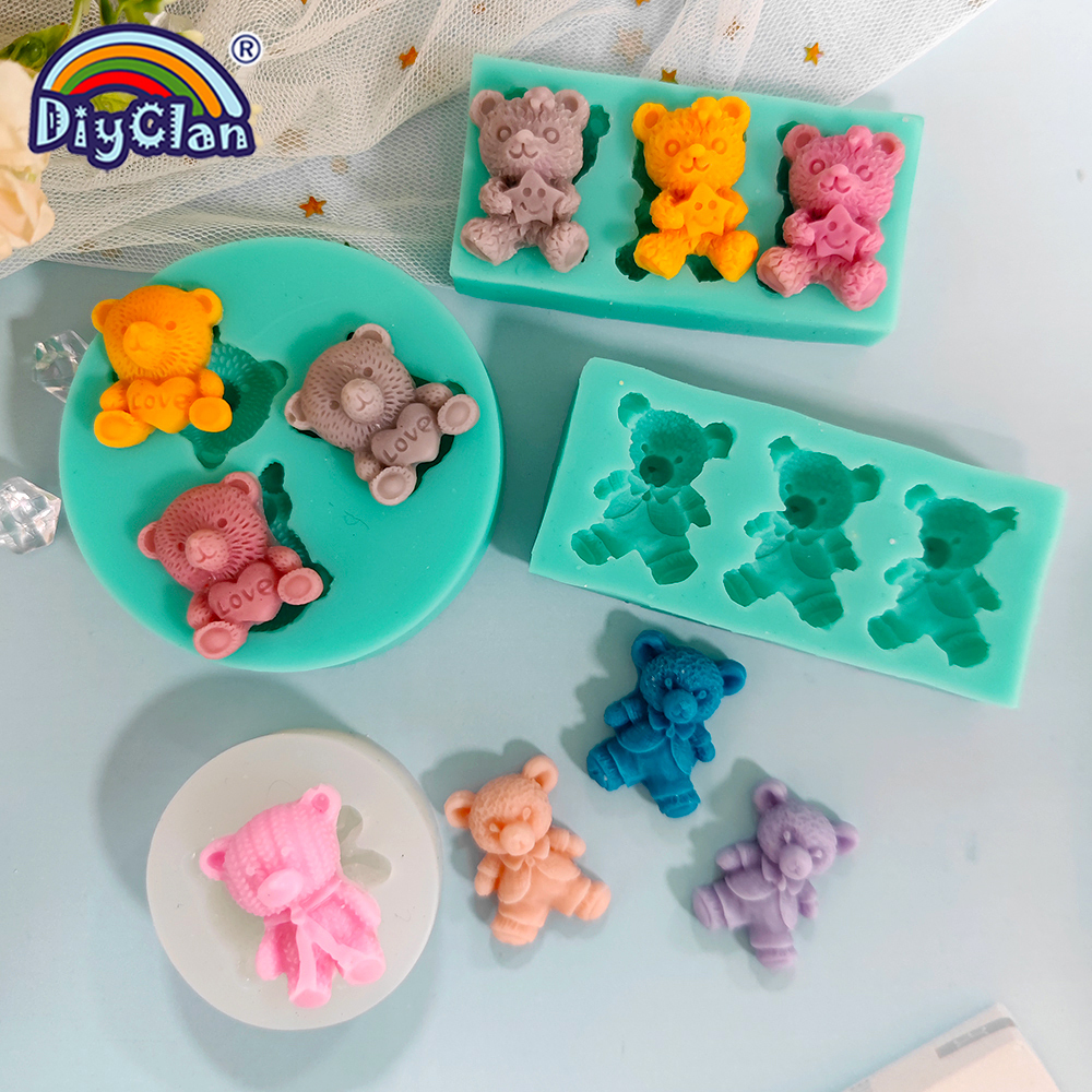 Cute Mini Bear Silicone Mold F - Kitchen Appliances For Baking avaliação e preço