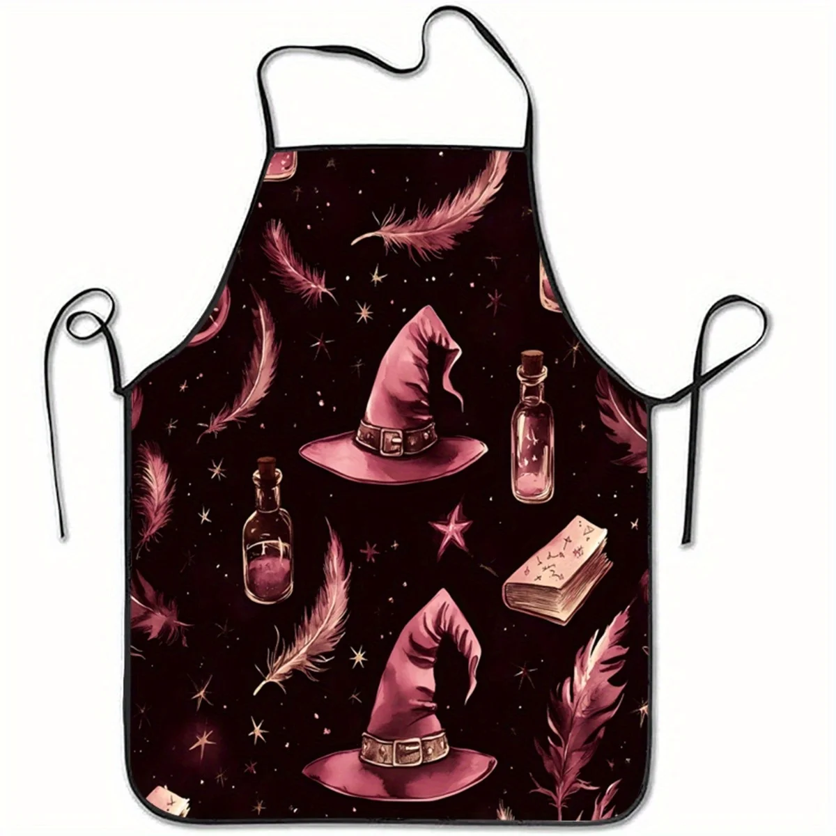 1pc Witch Hat & Feather Print  - Kitchen Witch Baking avaliação e preço