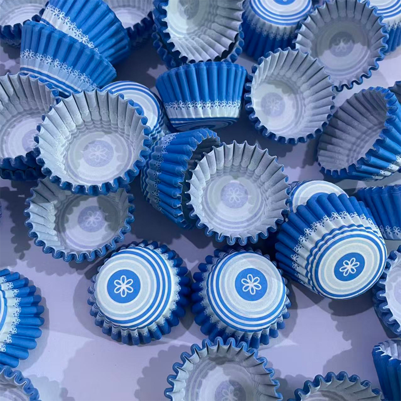 200Pcs/500Pcs/1000Pcs Blue Flo - Kitchen Paper For Baking avaliação e preço
