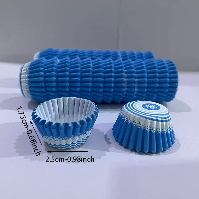 200Pcs/500Pcs/1000Pcs Blue Flo - Kitchen Paper For Baking avaliação e preço