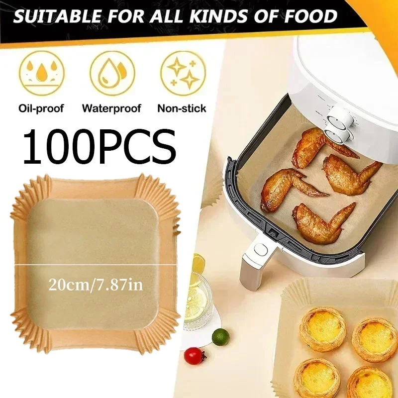 100PCS Airfryer Bakpapier Disp - Kitchen Paper For Baking avaliação e preço
