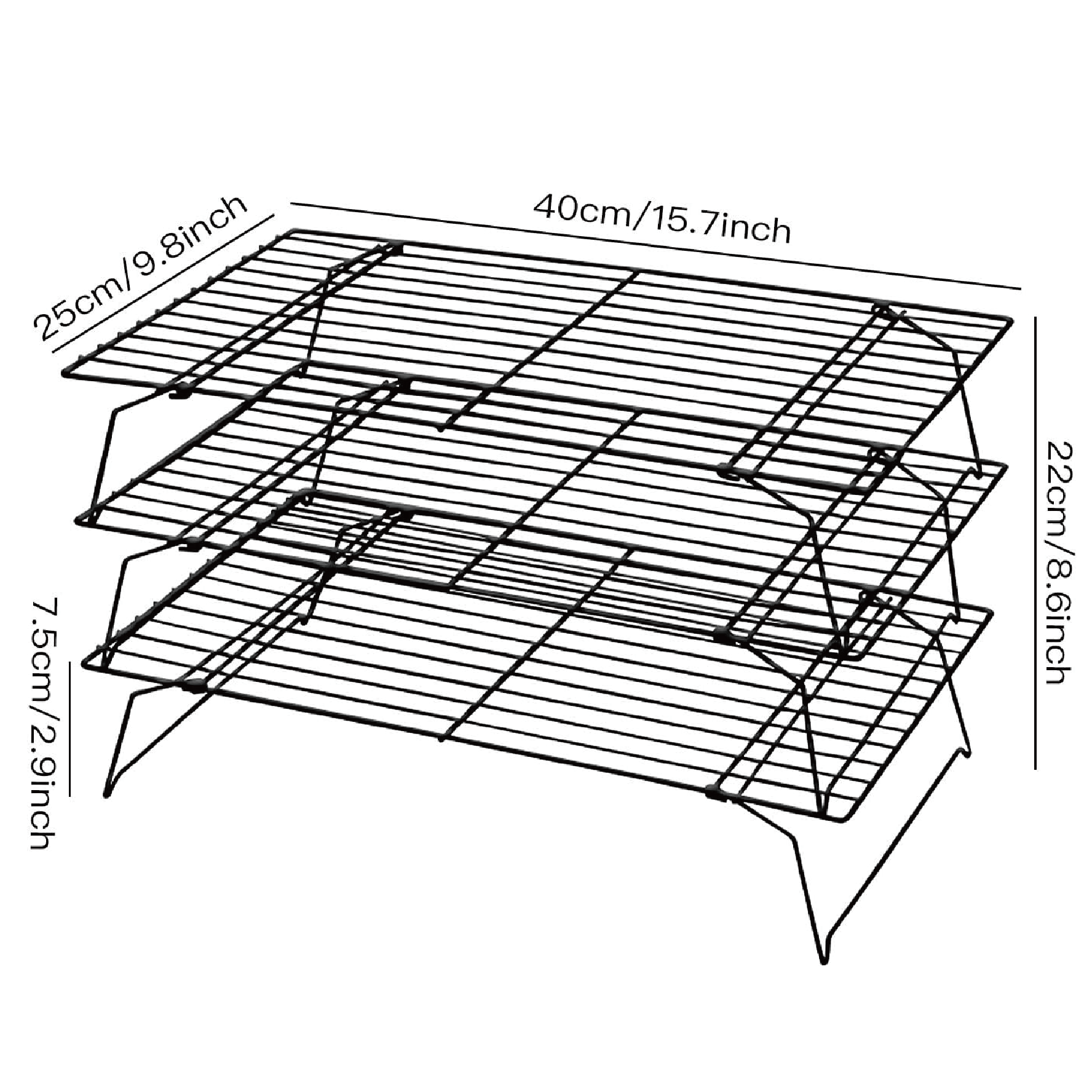 3-Tier Cooling Racks, Stackabl - Kitchen Baking Rack avaliação e preço
