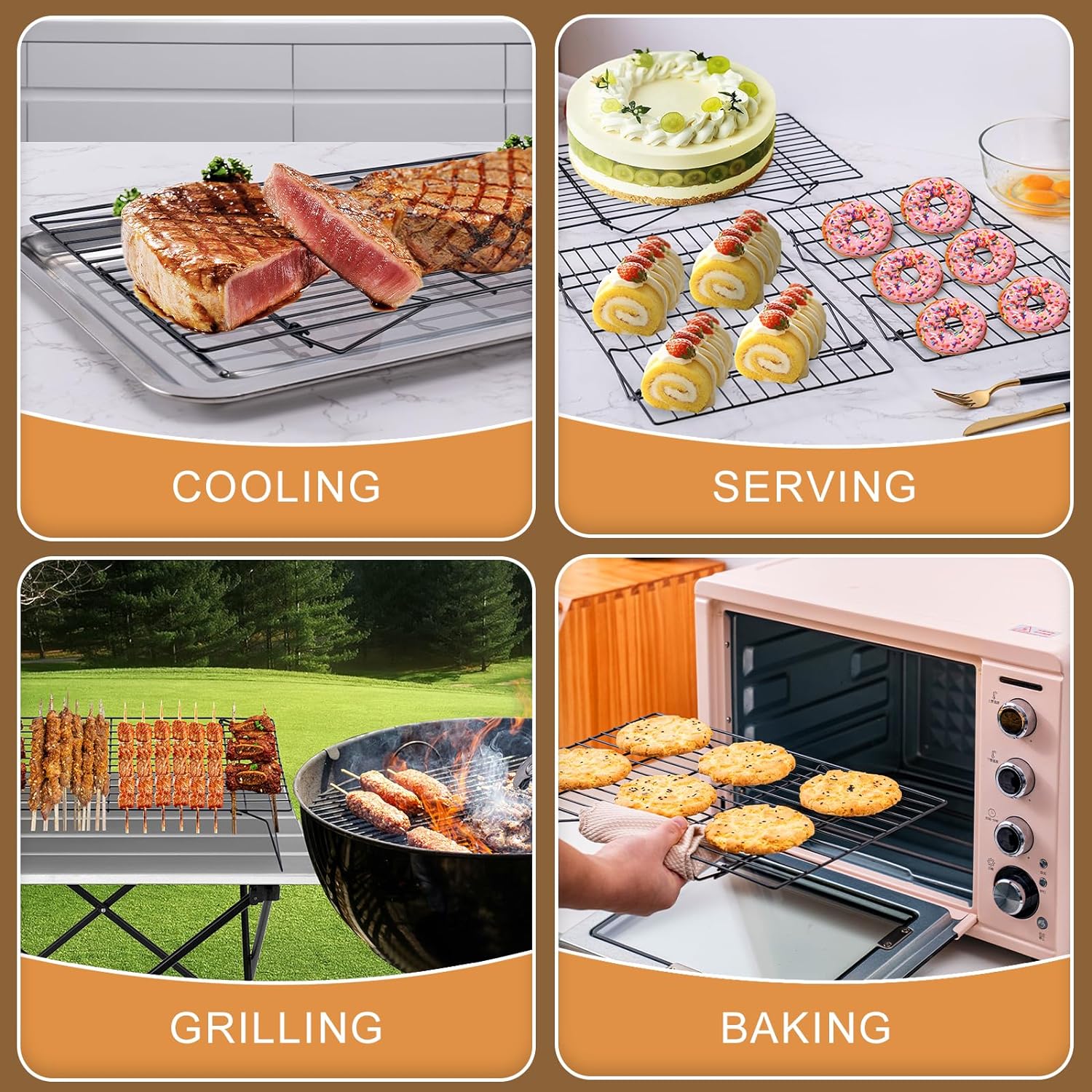 3-Tier Cooling Racks, Stackabl - Kitchen Baking Rack avaliação e preço