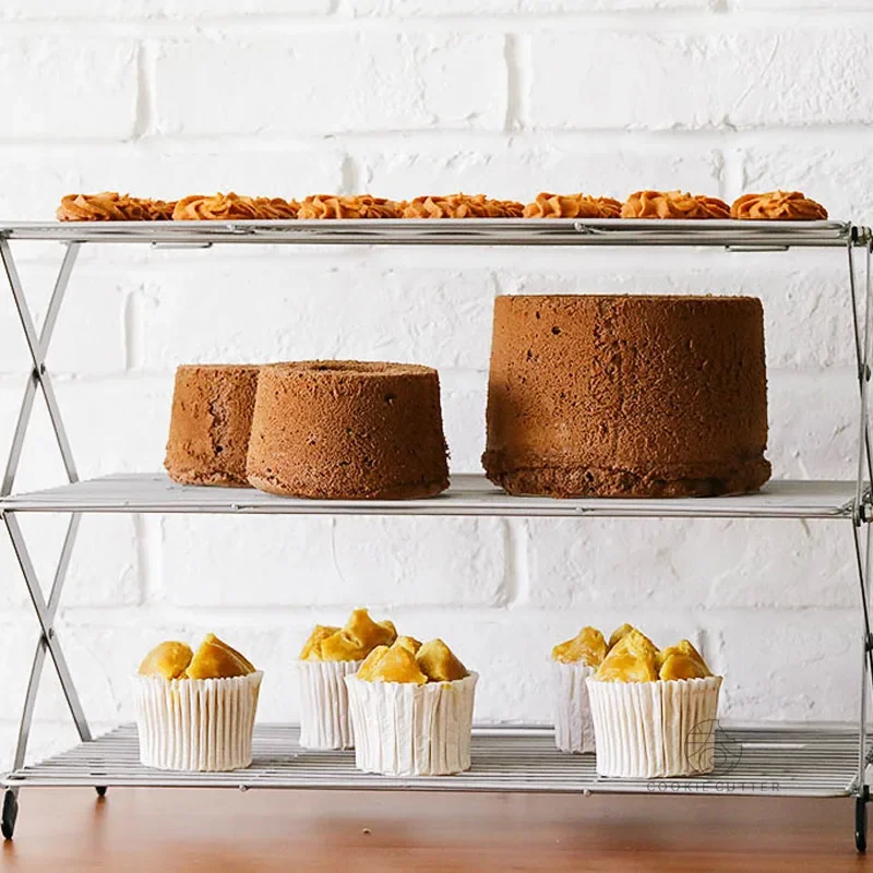 Foldable Multi-Layer Cake Cool - Kitchen Baking Rack avaliação e preço