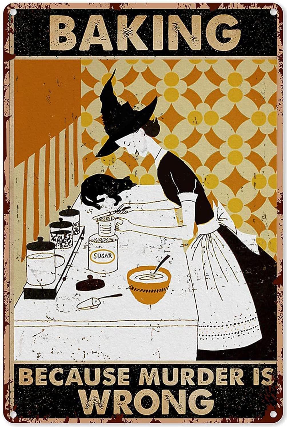 Witch Baking Decor Kitchen Sig - Kitchen Witch Baking avaliação e preço