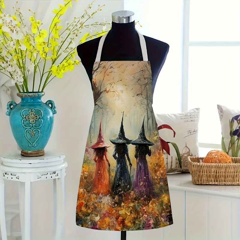 Witch Halloween Apron Women Sp - Kitchen Witch Baking avaliação e preço