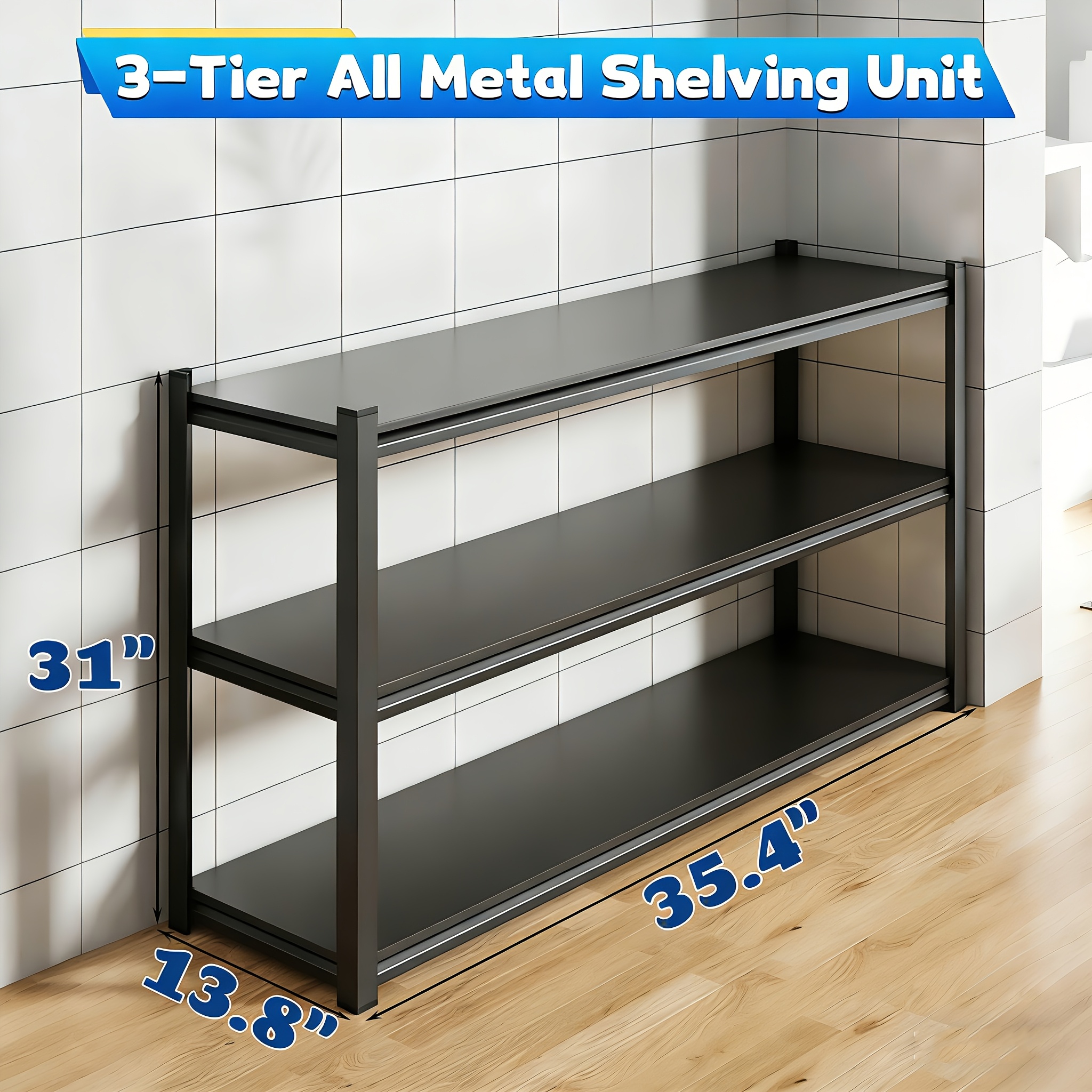 3-Tier Storage Shelving Unit,  - Kitchen Baking Rack avaliação e preço