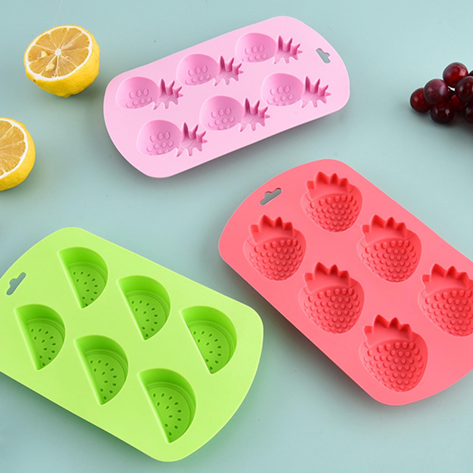 6 Cavity Fruit Shaped Silicone - Baking Kitchen Diy avaliação e preço