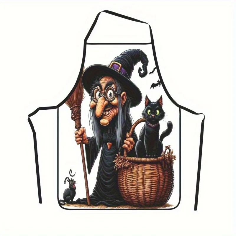 1pc Witch and Black Cat Themed - Kitchen Witch Baking avaliação e preço