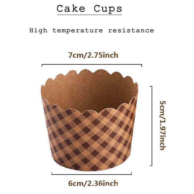 50Pcs/Pack Cupcake Paper Cups  - Kitchen Paper For Baking avaliação e preço