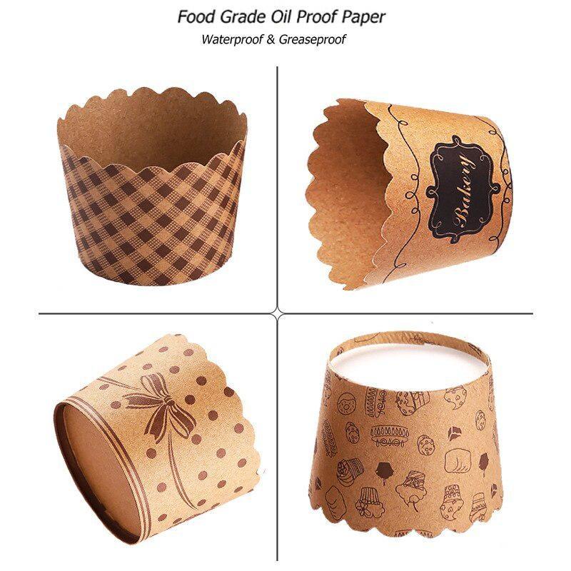 50Pcs/Pack Cupcake Paper Cups  - Kitchen Paper For Baking avaliação e preço