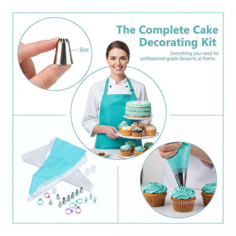 Piping Pastry Bag With Nozzles - Kitchen Set Bakery avaliação e preço