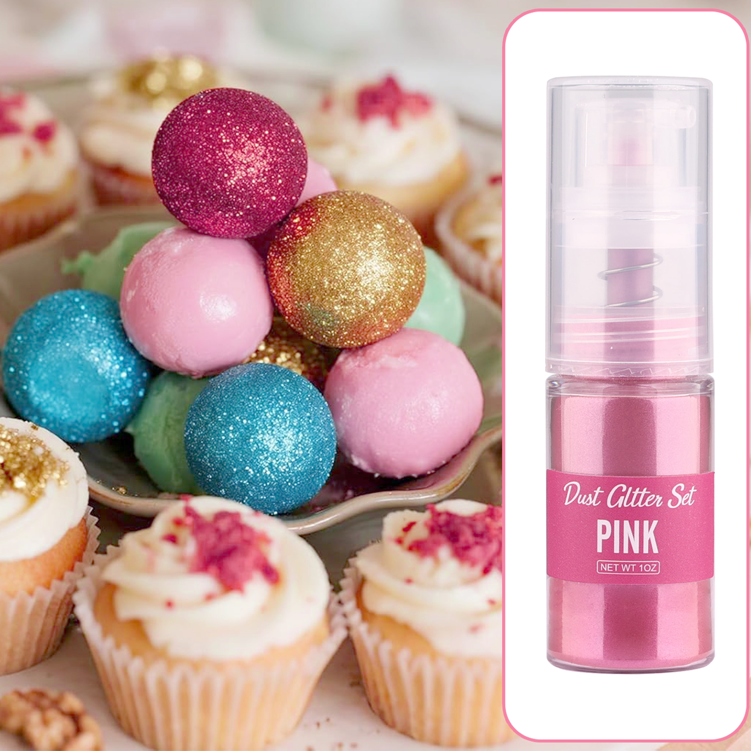 Glitter cake decoration golden - Kitchen Baking Tools avaliação e preço